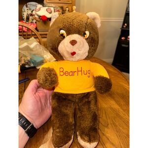 Vintage Knickerbocker BearHug Plush Stuffed Animal Toy Yellow Shirt